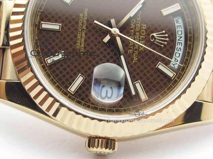 RG On 228239 Day-Date Edition Brown RG 40mm President A3255 Noob Bracelet Best 1:1 Dial 0407